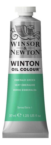 Tinta a óleo Winsor & Newton Winton 37 ml de cores para escolher a cor do óleo verde esmeralda - verde esmeralda nº 18