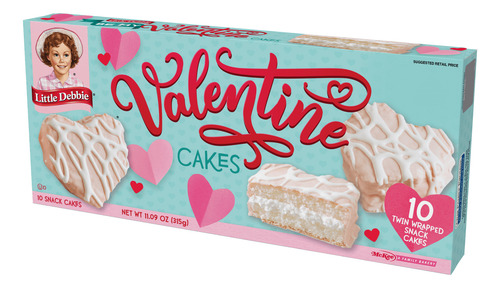 Pastelitos Little Debbie Be My Valentine Cakes Vainilla Imp.