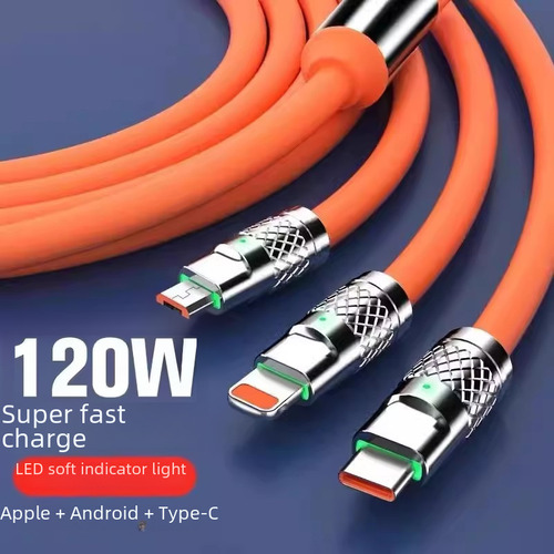 Cable De Carga Eléctrico De 120 W One Drag Three Tipo C...
