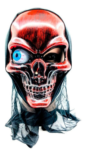 Máscara Esqueleto Calavera Roja Disfraces Halloween Cosplay