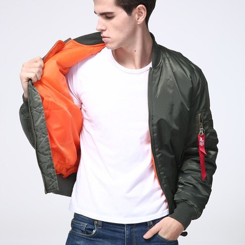 Imagen 4 de 9 de Chaqueta Hombre Bomber Piloto Militar Acolchada Liviana
