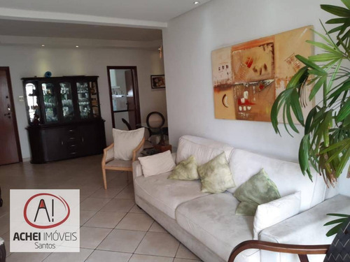Imagem 2 de 30 de Apartamento Com 3 Dormitórios, 1 Suite, Depêndencia Completa, 1 Vaga, À Venda, 169 M² Por R$ 680.000 - Boqueirão - Santos/sp - Ap10386