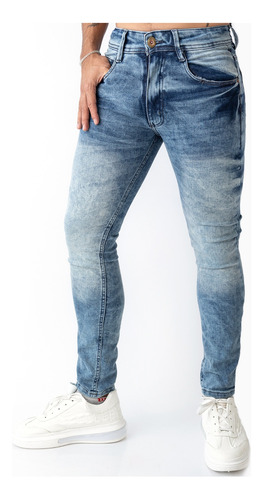  Jeans Para Hombre Skinny Dmd3 Azul Claro M-001