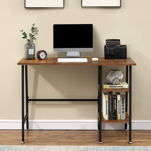 Mesa Tipo Escritorio Para Computadora, Con 2 Estantes