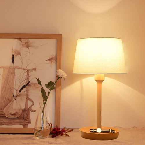 N Lámpara De Mesa Japonesa Estilo Tronco Con Luz Led