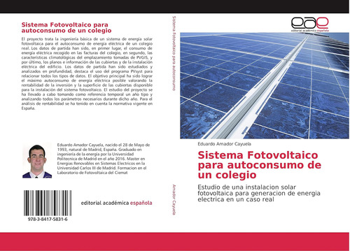 Libro: Sistema Fotovoltaico Para Autoconsumo De Un Colegio: