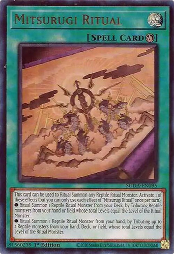 Mitsurugi Ritual / Suda-en095 Ultra - Yugioh Mitsurugi Ritual Inglés (Usado)