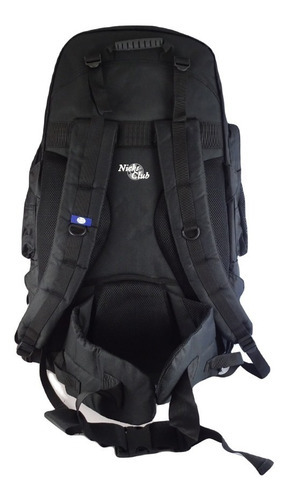 Mochila de acampamento Jumbo confortável reforçada Ncks Club Mt-3 - preta