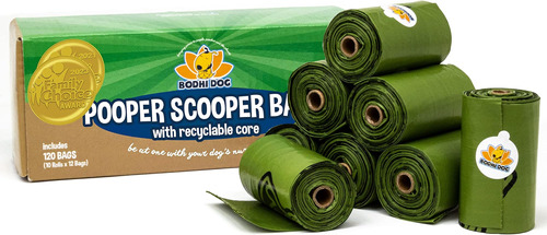 Bodhi Dog Pooper Scooper Bolsas Con Núcleo Reciclable | 120 