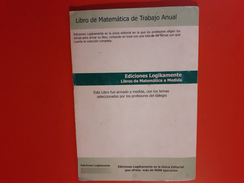 Libro De Matemática 4to Juan Pablo Pisano (con Lápiz) (Usado)