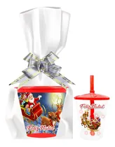 Comprar 25 Kits Copo Twister 400ml + Balde 1,5l Personalizados Natal