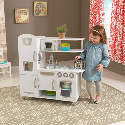 Cocina Kidkraft Para Niñas Blanca Juguete Vintage Cocinita Color Blanco