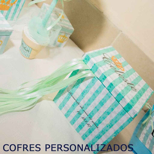 Imagen 1 de 7 de Cofre De Madera Souvenirs Personalizado 15 Años 20x20x20