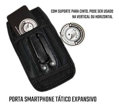 Imagem 5 de 8 de Porta Celular Smartphone Tático Policial Para Cinto Completo