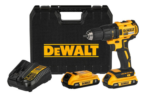 Kit Taladro Atornillador 1/2' 20v Max Dewalt Dcd7771d2-b2 Color Amarillo/Negro