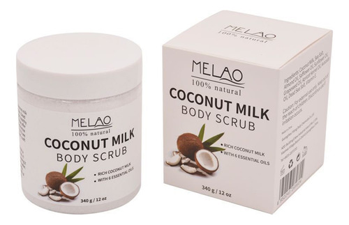 Exfoliante De Leche De Coco Para Limpieza Facial Y Corporal