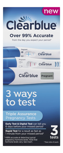 Test De Embarazo  Kit De Prueba De Embarazo Clearblue Triple