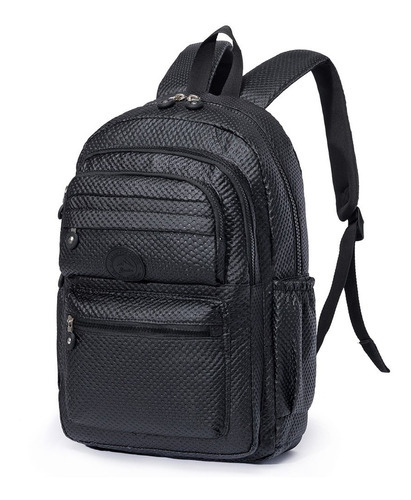 Mochila Bolsa Masculina Feminina Resistente Faculdade Escola Cor Preto