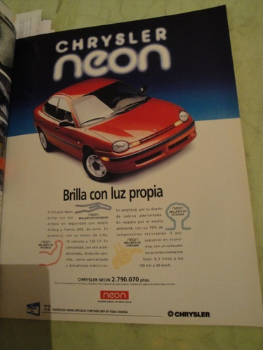 Publicidad Chrysler Neon Año 1995