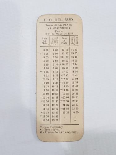 Imagen 3 de 10 de Ferrocarril Del Sud Roca Horario Pasajes Tickets Mag 58964