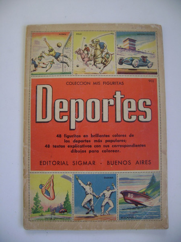 Album Libro -deportes- Editorial Sigmar-1955-