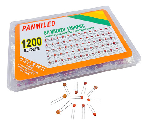 Capacitor De Cerâmica Panmiled De 60 Valores De 1200 Peças 1