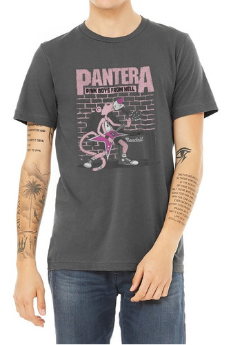 Remera Hombre Algodón Estampado - Pantera Rosa Pink Panther