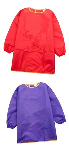 2x Waterproof Children's Long Sleeve Dress Apron 1