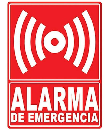 Señal De Emergencia De Alarma, Mxsio-003, 25x25 Cm, De Emer