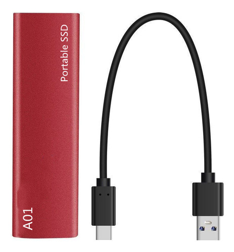 8 Tb, Rojo, Disco Duro Portátil Tipo C, Expansión De 1 Tb