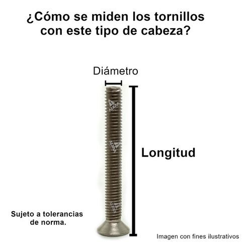 Gls Tornillo Allen Cabeza Plana Inoxidable M3 X 12mm