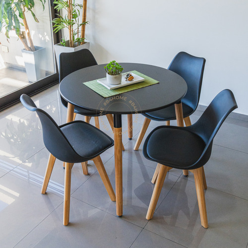 Mesa De Comedor Eames Redonda 90 Cm