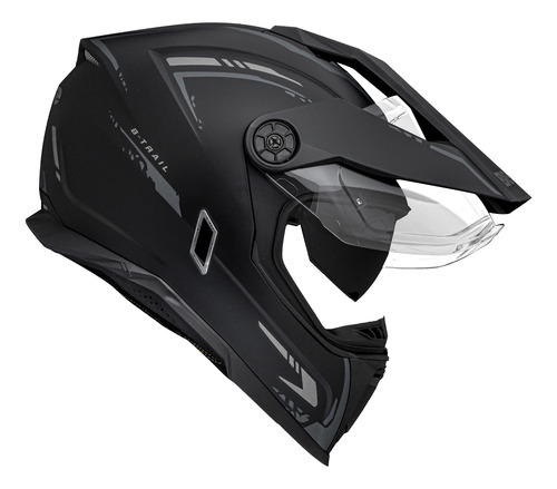 Capacete Masculino Bieffe B-trail Authentic Preto Fosco Moto