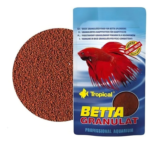 Alimento Para Peces Betta Tropical 10g Sachet/ Fauna Salud