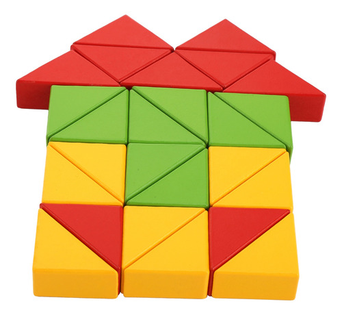 Rompecabezas Triangular Con Forma De Bloque De Madera Para N