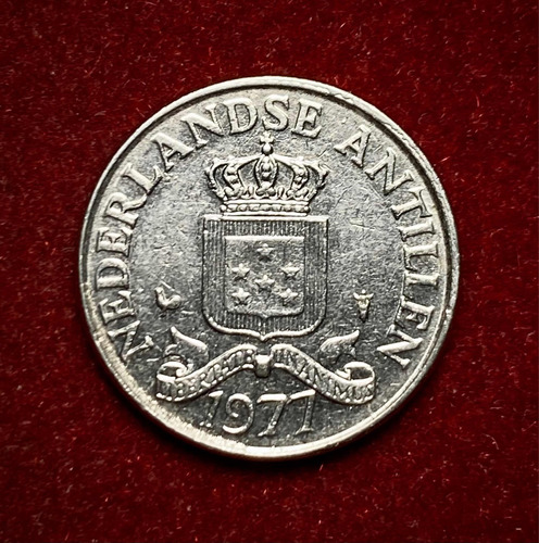 Moneda 25 Centavos Antillas Holandesas 1977 Km 11