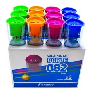Caja X 24 Sacapuntas Doble Sabonis Sc 082 Con Deposito