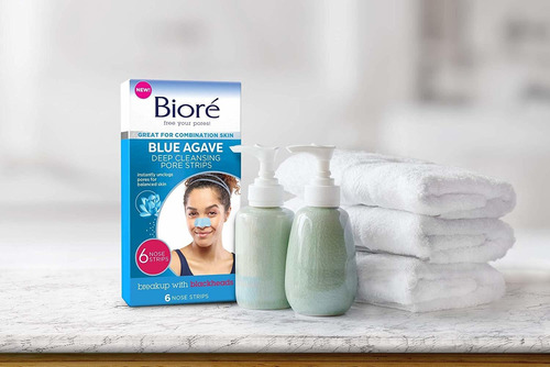 Biore Agave Azul Pore Strips 6count Para La Nariz Y La Piel