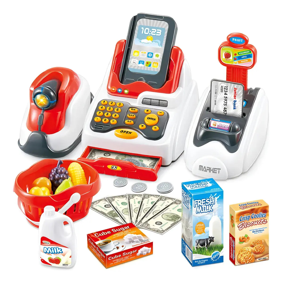 Brinquedo de caixa registradora Brinquedo de supermercado para crianças