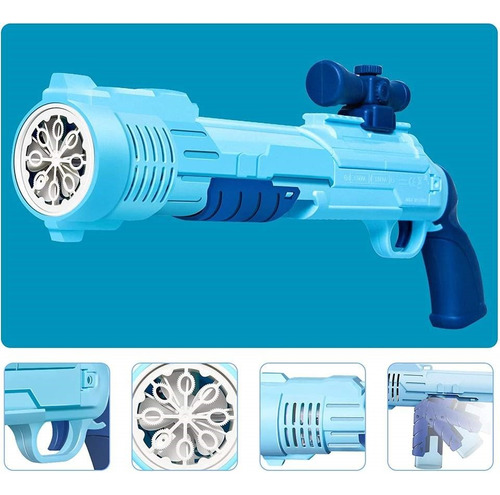Brinquedo Lanca Bolha De Sabao Automatica Arma Com Refil