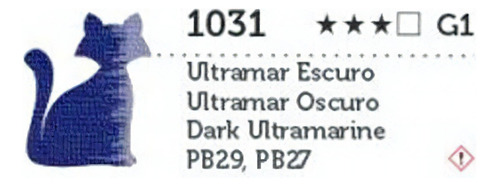 Tinta Óleo Premium G1 Transparente 20ml Gato Preto Cor Ultramar Escuro