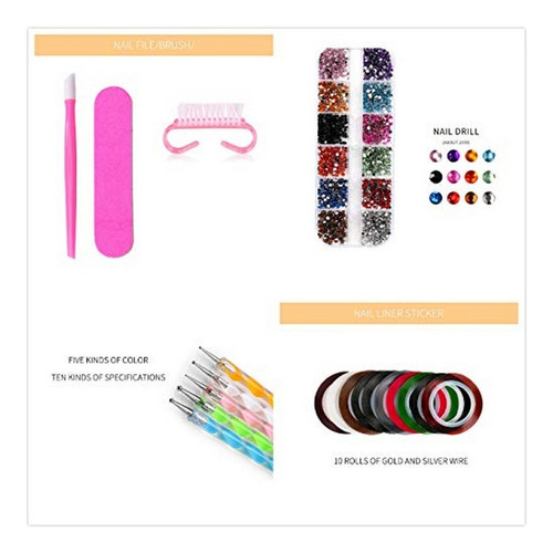 Kit Cabina Led Uv + Torno Uñas Gel Manicura Con Accesorios