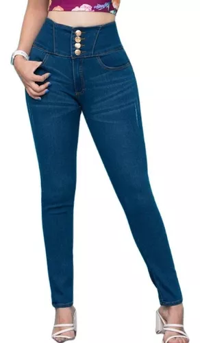 Rg Jeans Dama Pantalones Mujer Levanta Pompa Cintura Alta