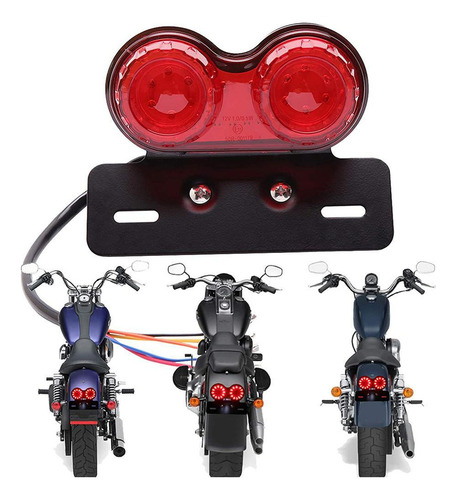 Luz Led De Freno Trasera For Motocicleta Con Señal De Giro
