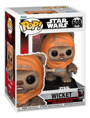 Figura De Accion Wicket 608 Star Wars Funko Pop 