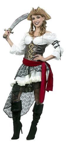 Disfraz Pirata Dama Caribbean Heroine Halloween