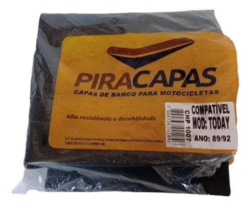 Capa Banco Honda Today 125 1989 Até 1992 Piracapas