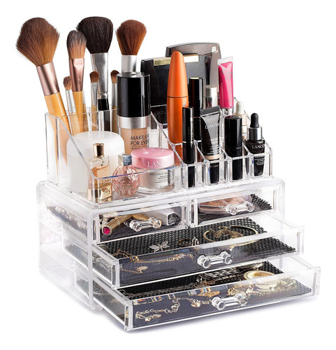 Organizador De Maquillaje De Acrílico - 4 Cajones