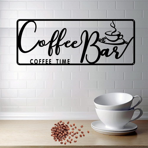 Cartel De Metal Coffee Bar Coffee Time Sign Coffee Sign Wall