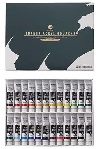 Turner Acrylic Gouache 24 Colors Set School (japan Impor